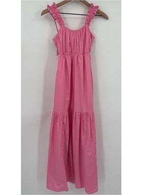 Abercrombie & Fitch Hot Pink Ruffle-Trim Top